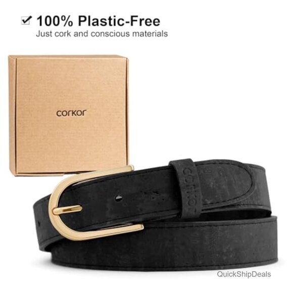 Vegan Cork Belt with Nickel-Free Buckle, Lightweight & Eco-Friendly main image 4